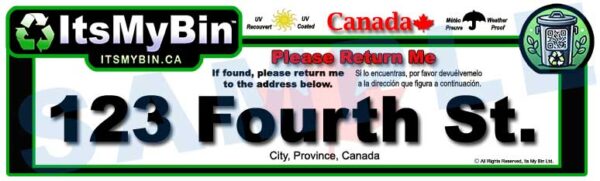 P.E.I. Municipal Bin – LABEL ONLY