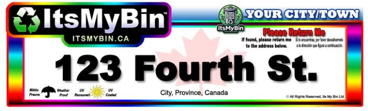 Municipal Bin Label - Rainbow
