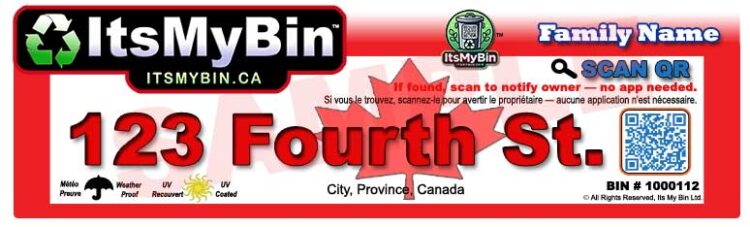 Municipal Bin QR Tracked - Canada